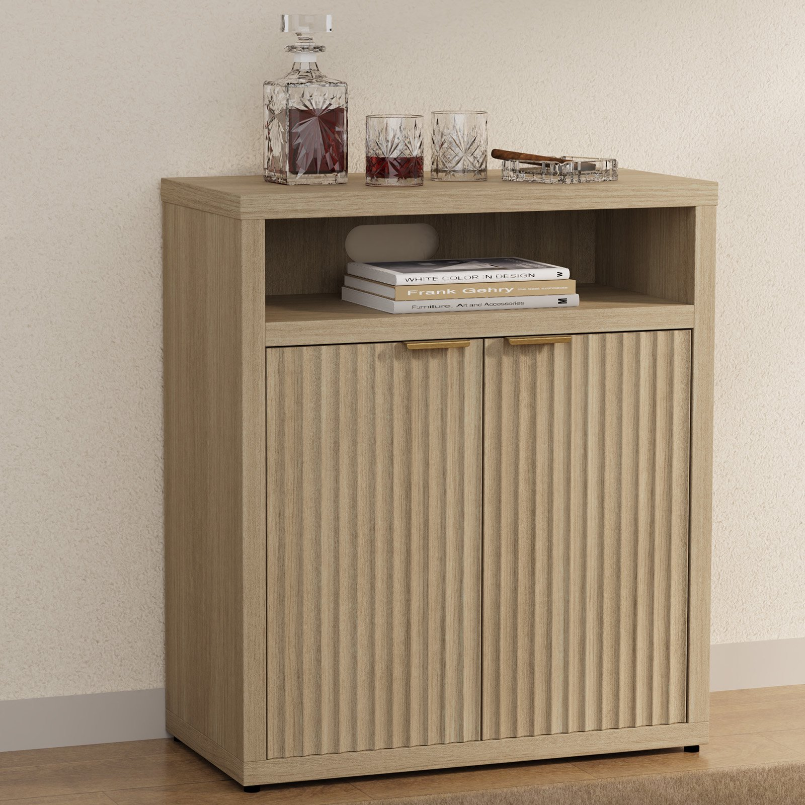 Sideboard Buffet Cabinet with Storage Coffee Bar Station with Shelves Doors Modern Credenza for Kitchen Dining Room Side table storage cabinet