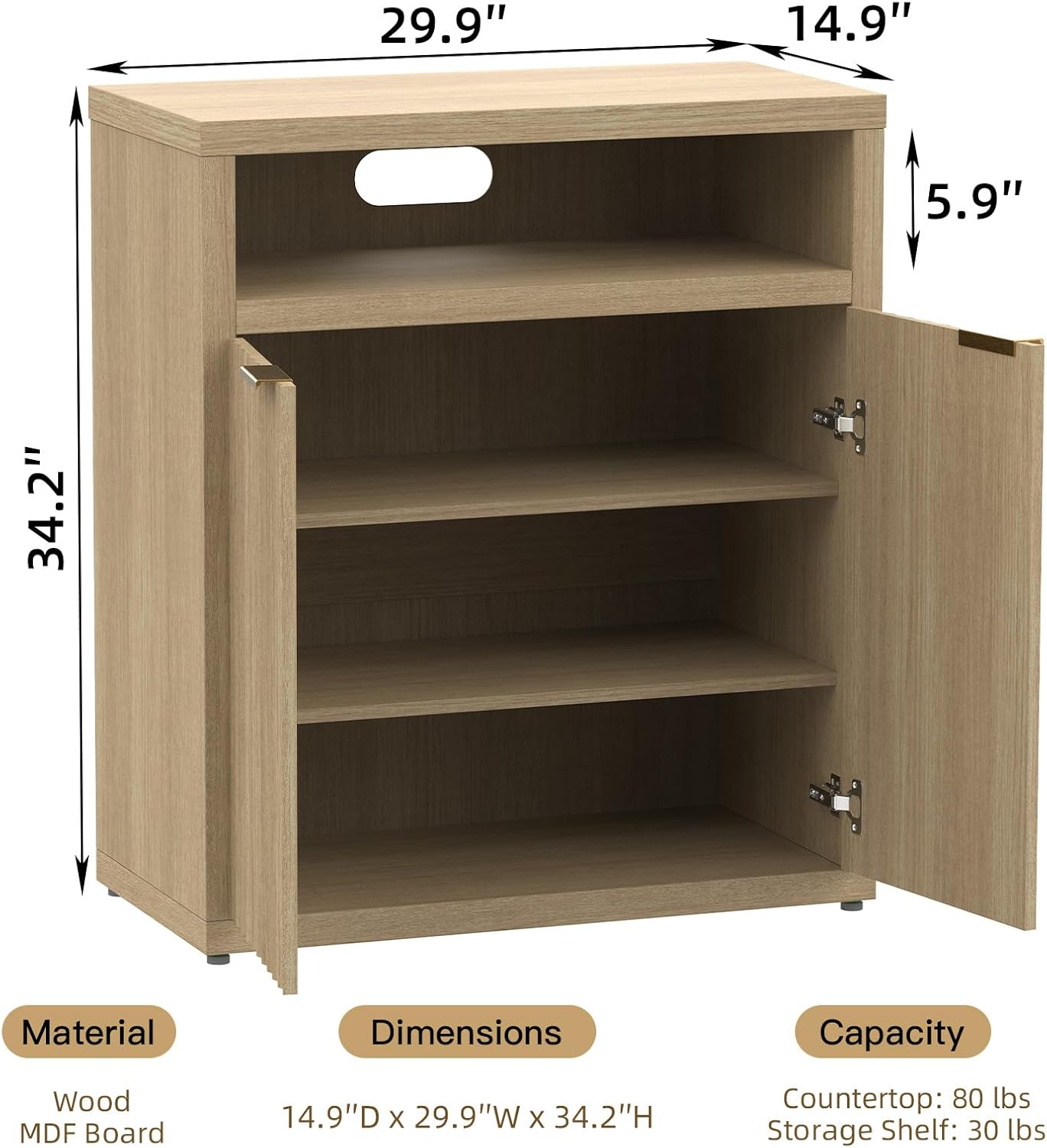 Sideboard Buffet Cabinet with Storage Coffee Bar Station with Shelves Doors Modern Credenza for Kitchen Dining Room Side table storage cabinet