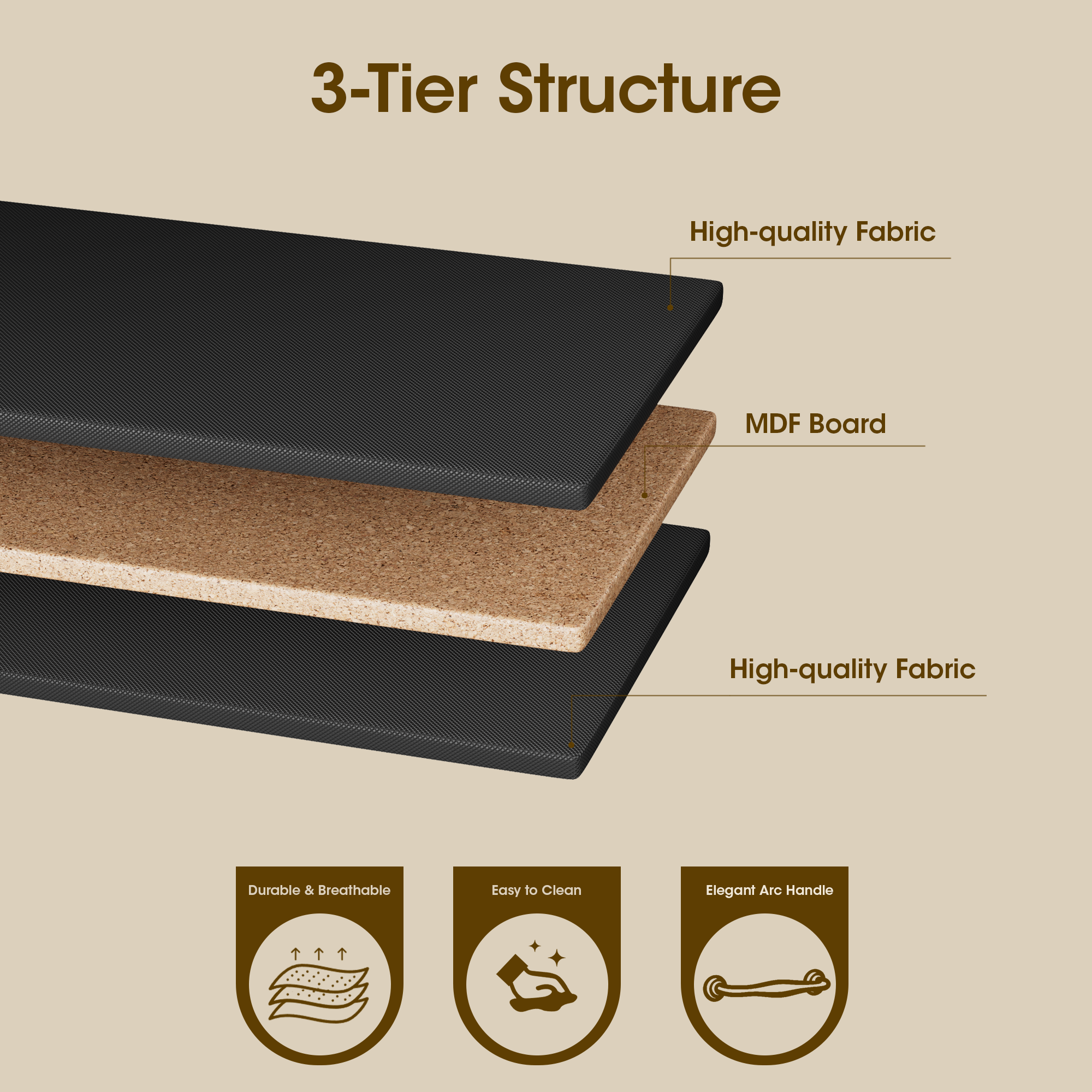 Black 10 Drawer Dresser TV Stand for 50 Inch TV Wide Fabric Storage Chest Media Console Entertainment Center Bedroom Living Room Organizer