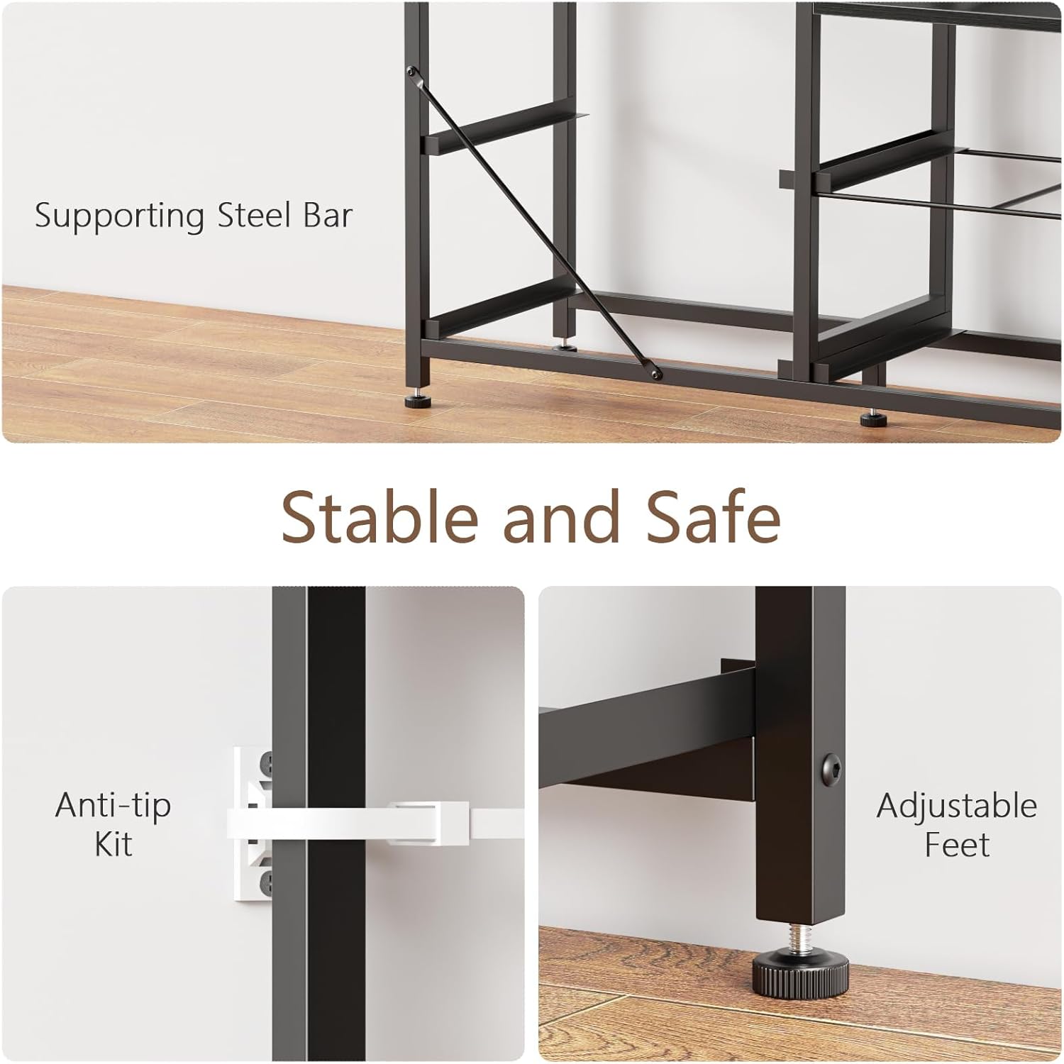 Furnulem 9 Drawer Dresser 63” Long TV Stand for Bedroom Center with Power Outlet & LED Light for 65"-75" TV Black Dresser with Fabric Storage