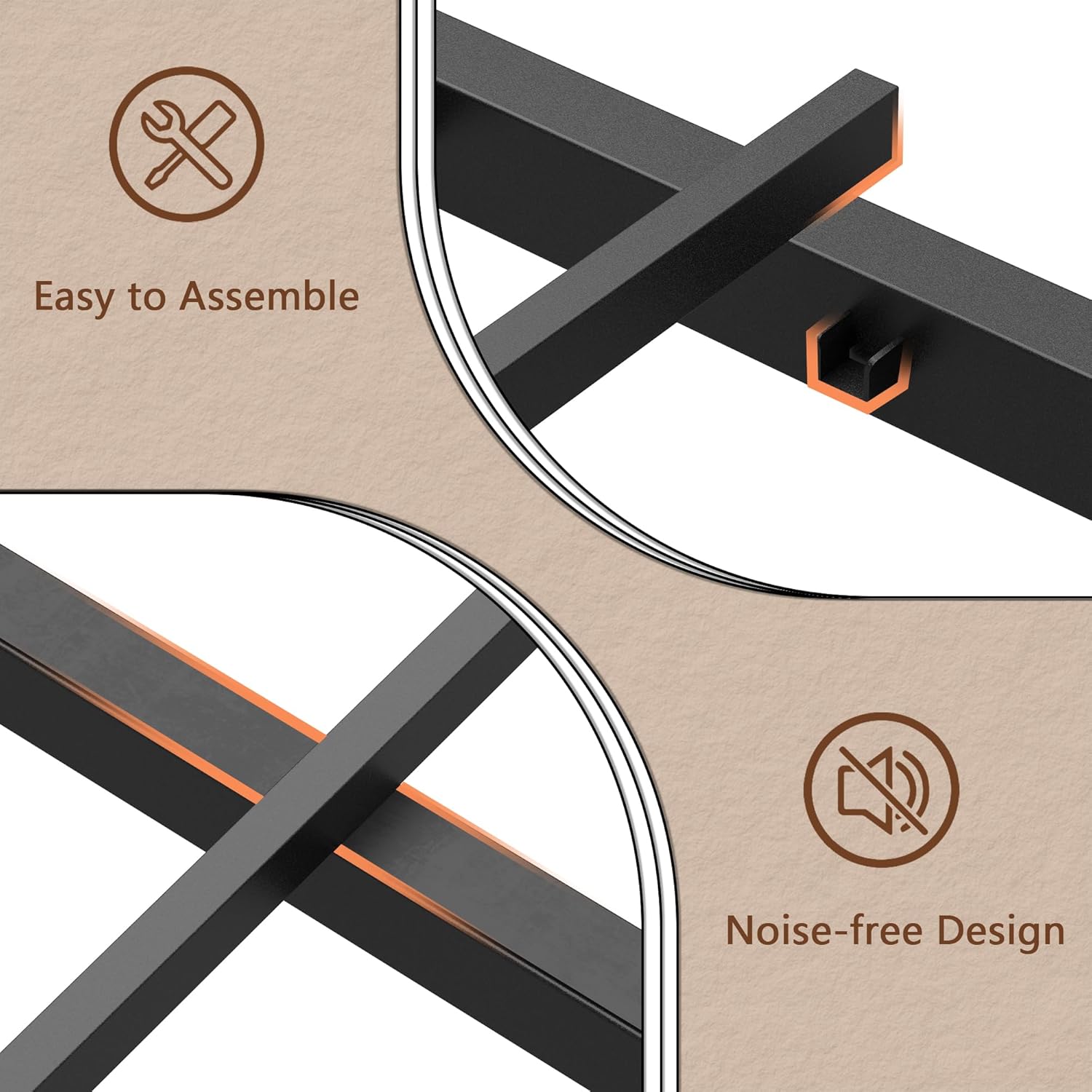 Queen Bed Frame with Led Lights and Charging Station Bed Frame with Headboard and Under Bed Storage Metal Platform Bedframe and Storage Shelf