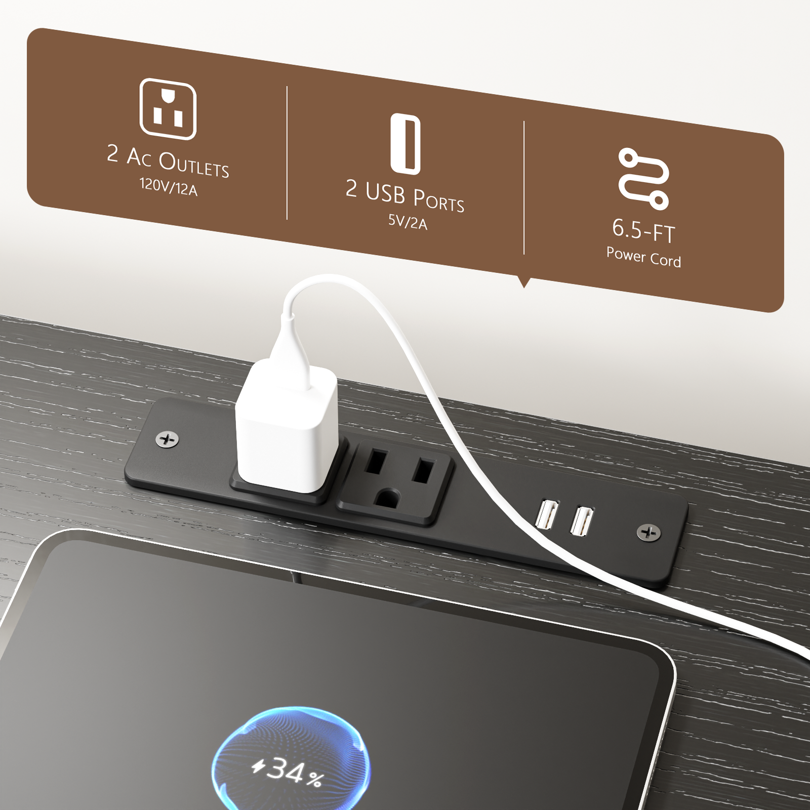 Furnulem 9 Drawer Dresser for Bedroom, 63” Long TV Stand with Power Outlet & LED Light, Black Dresser with Fabric Storage Drawers for Closet, Entertainment Center for Living Room