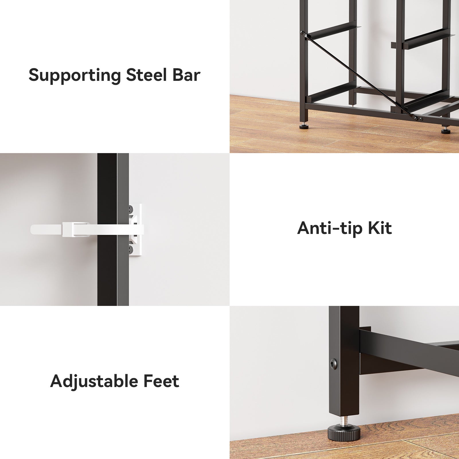 63” Long Dresser TV Stand for 65 to 75 inch TV Black Dresser with 10 Fabric Drawers Chest Closet Center with Power Outlet LED Light