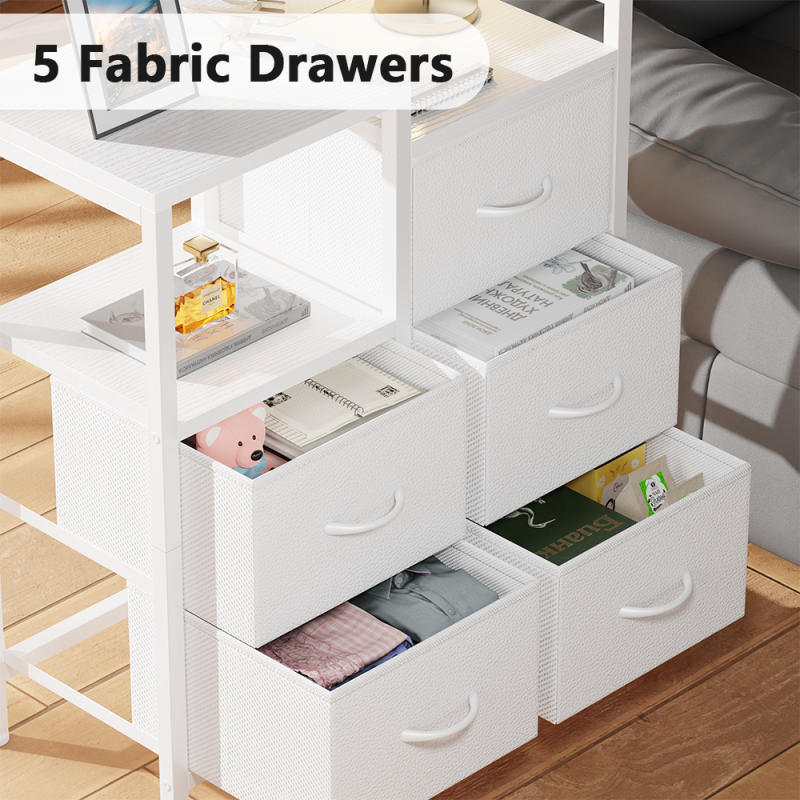 Furnulem 5 Drawer Rustic Dressers for Bedroom