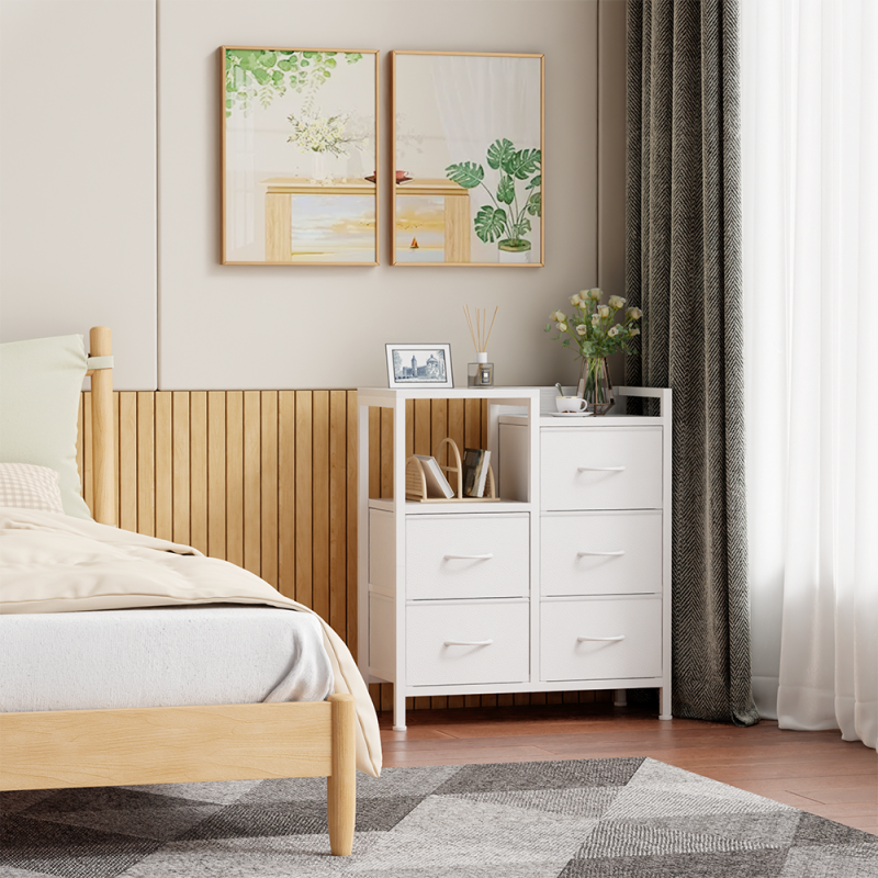 Furnulem 5 Drawer Rustic Dressers for Bedroom