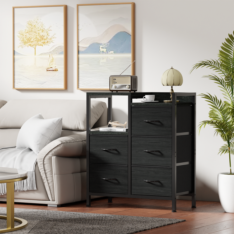 Furnulem 5 Drawer Rustic Dressers for Bedroom