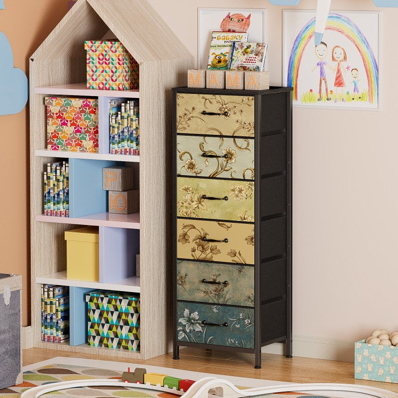 Furnulem Vintage Vertical Dresser with Drawers