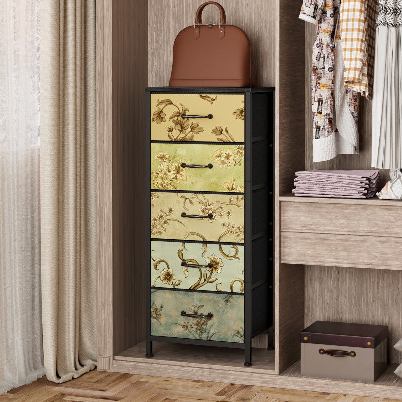 Furnulem Vintage Vertical Dresser with Drawers