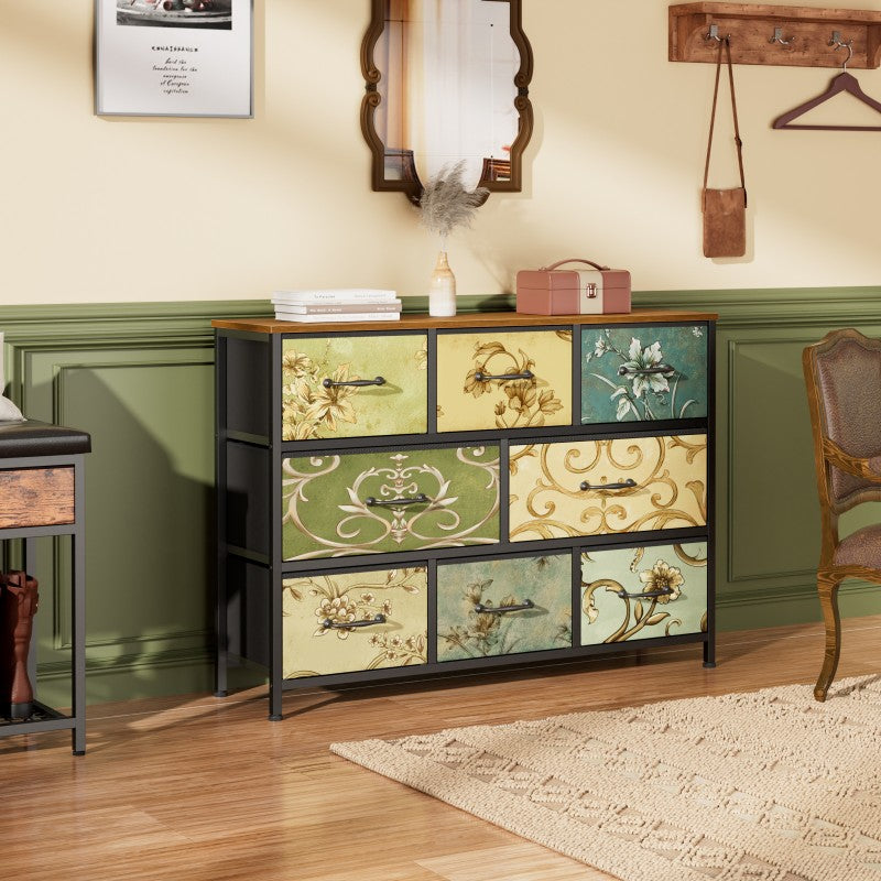 Furnulem Vintage Vertical Dresser with Drawers