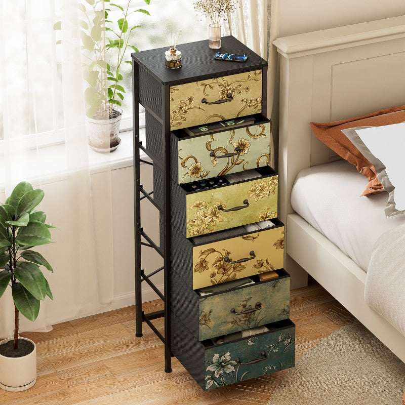 Furnulem Vintage Vertical Dresser with Drawers