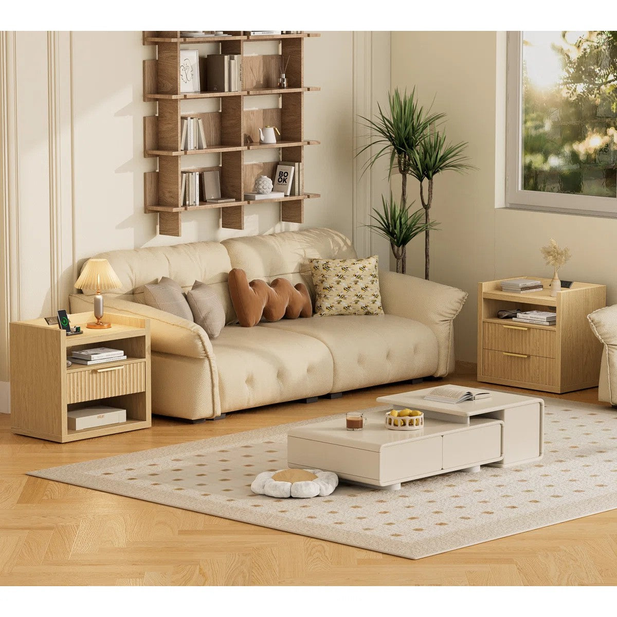 Modern Nightstand With Charging Station