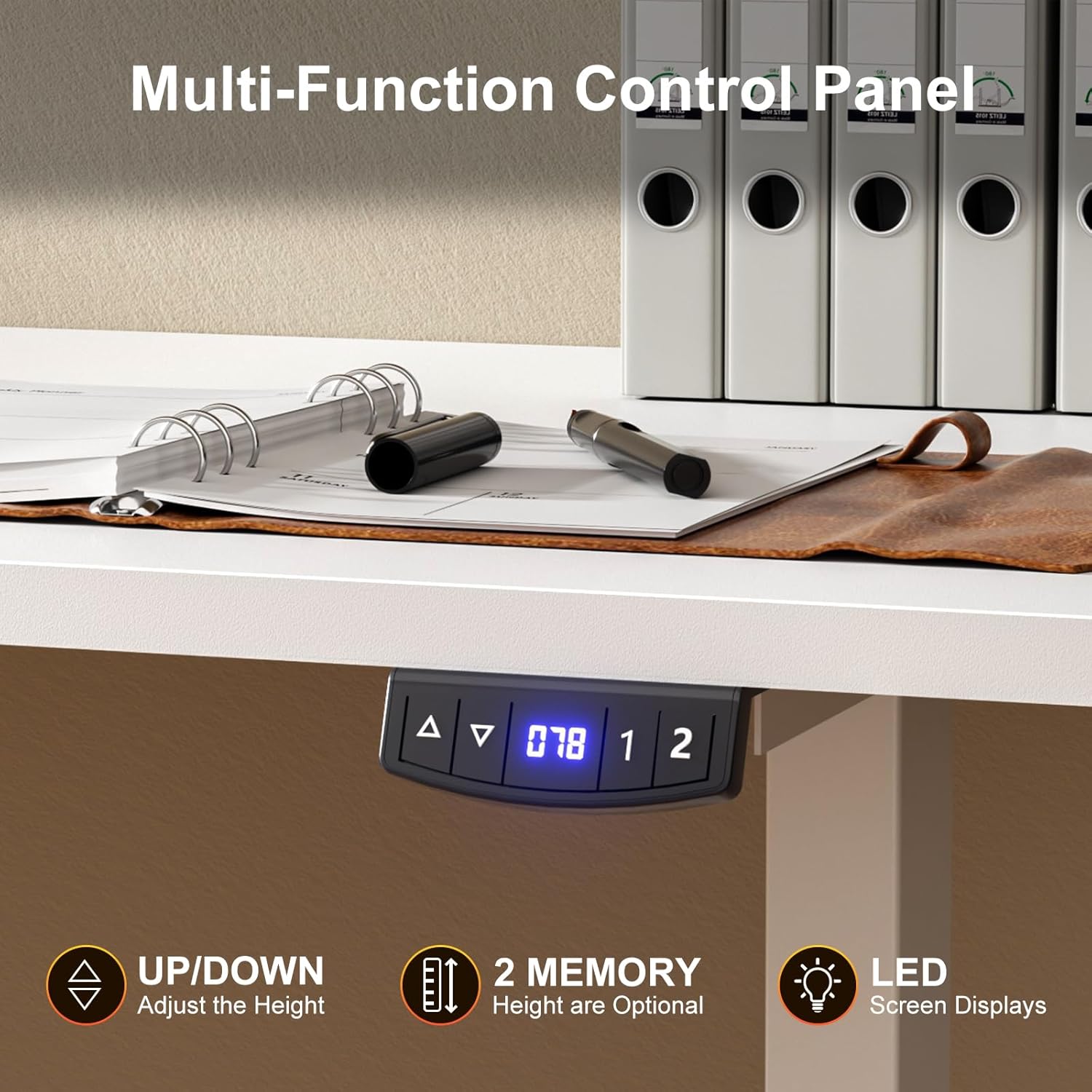 White 63 Inch L Shaped Electric Standing Desk Adjustable Height Sit to Stand Corner Computer Table Reversible Memory Presets Home Office Workstation