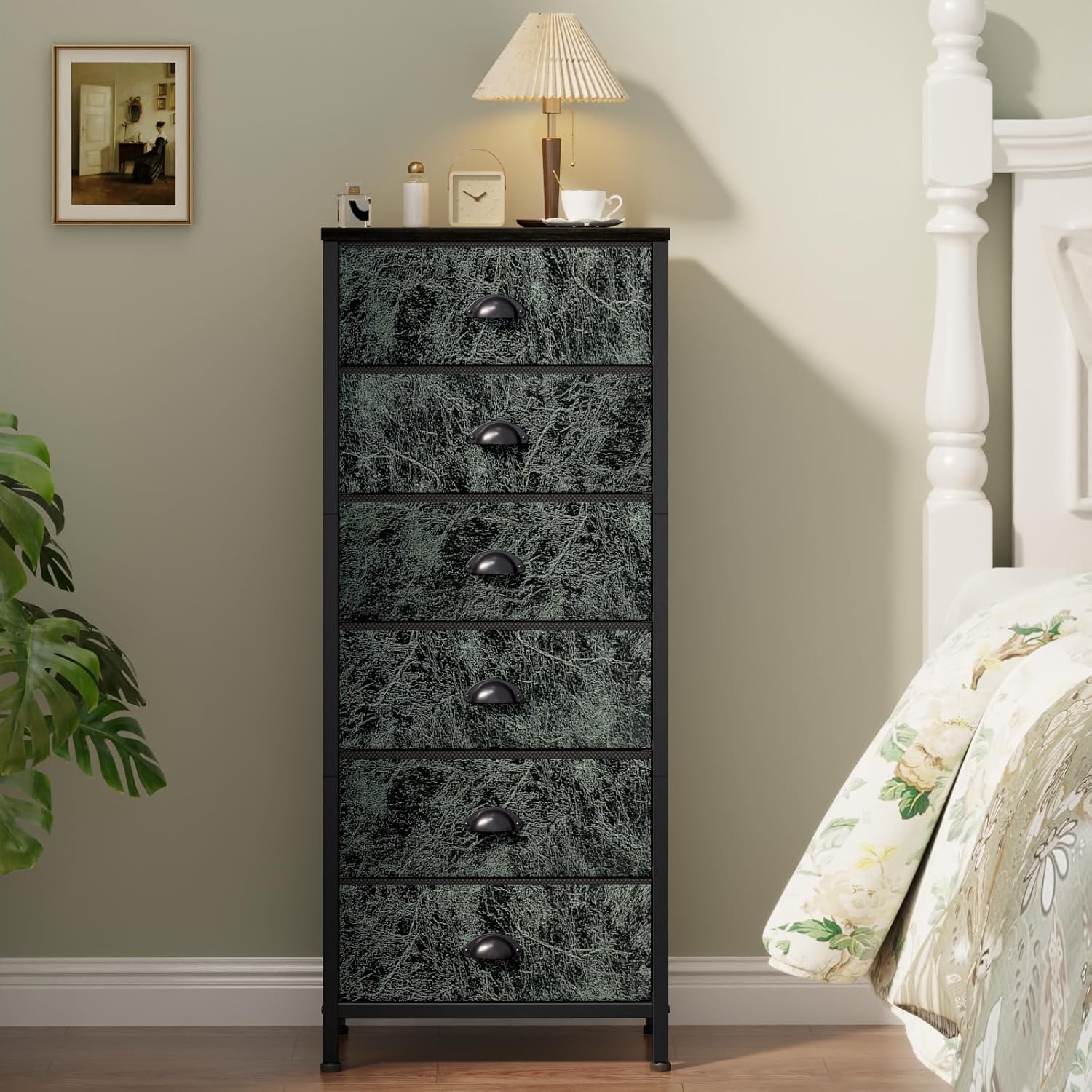 Furnulem Tall Dresser with 6 Fabric Drawers