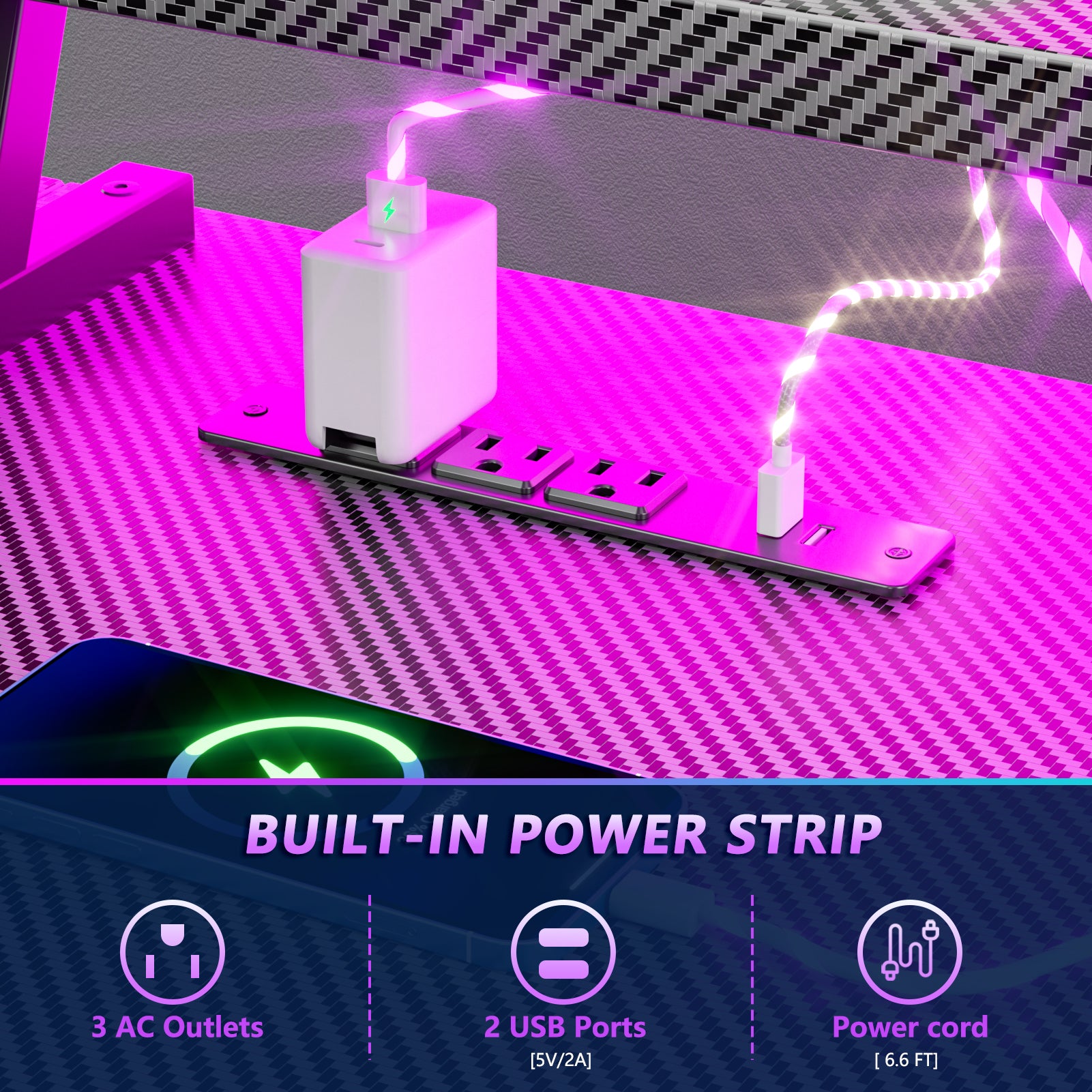 39 inch Black Gaming Desk with LED Lights Power Outlet Small L Shaped Computer Table with Monitor Stand Storage Shelves Modern Gamer Corner Desk Office