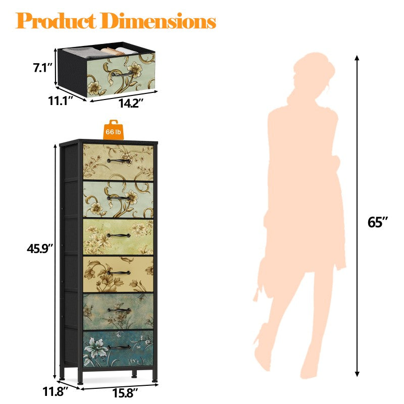 Furnulem Vertical Dresser for Bedroom