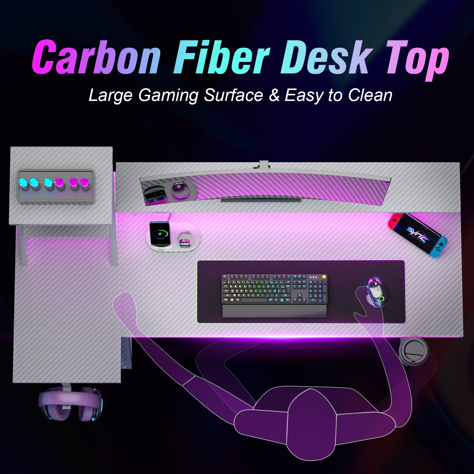 47 inch L Shaped Gaming Desk White Small Spaces Corner Computer Table with Monitor Stand Storage Shelves Gamer Desk for Bedrooms Teen PC Workstation