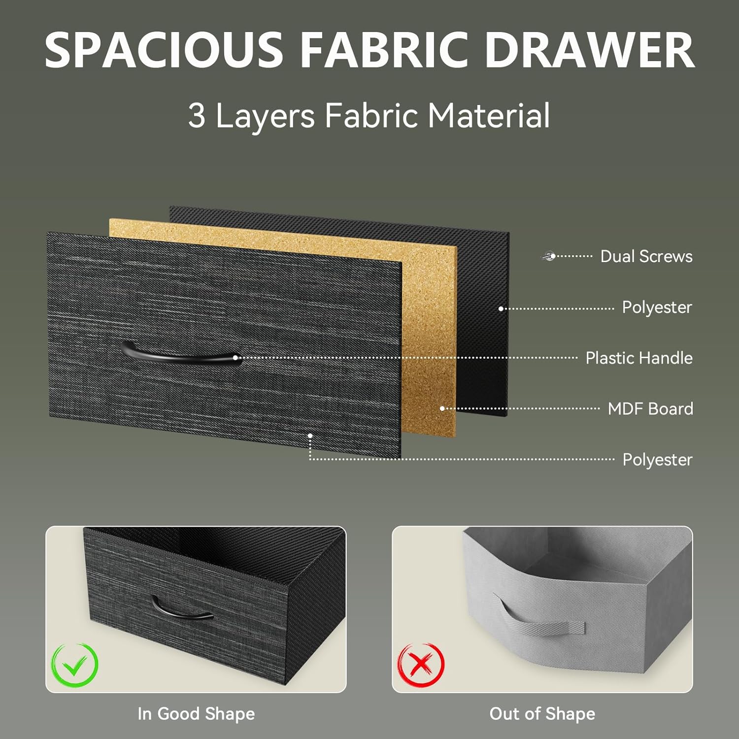Furnulem 63" Dresser with LED, Outlets & 12 Drawers – Fabric Chest for Bedroom & Closet