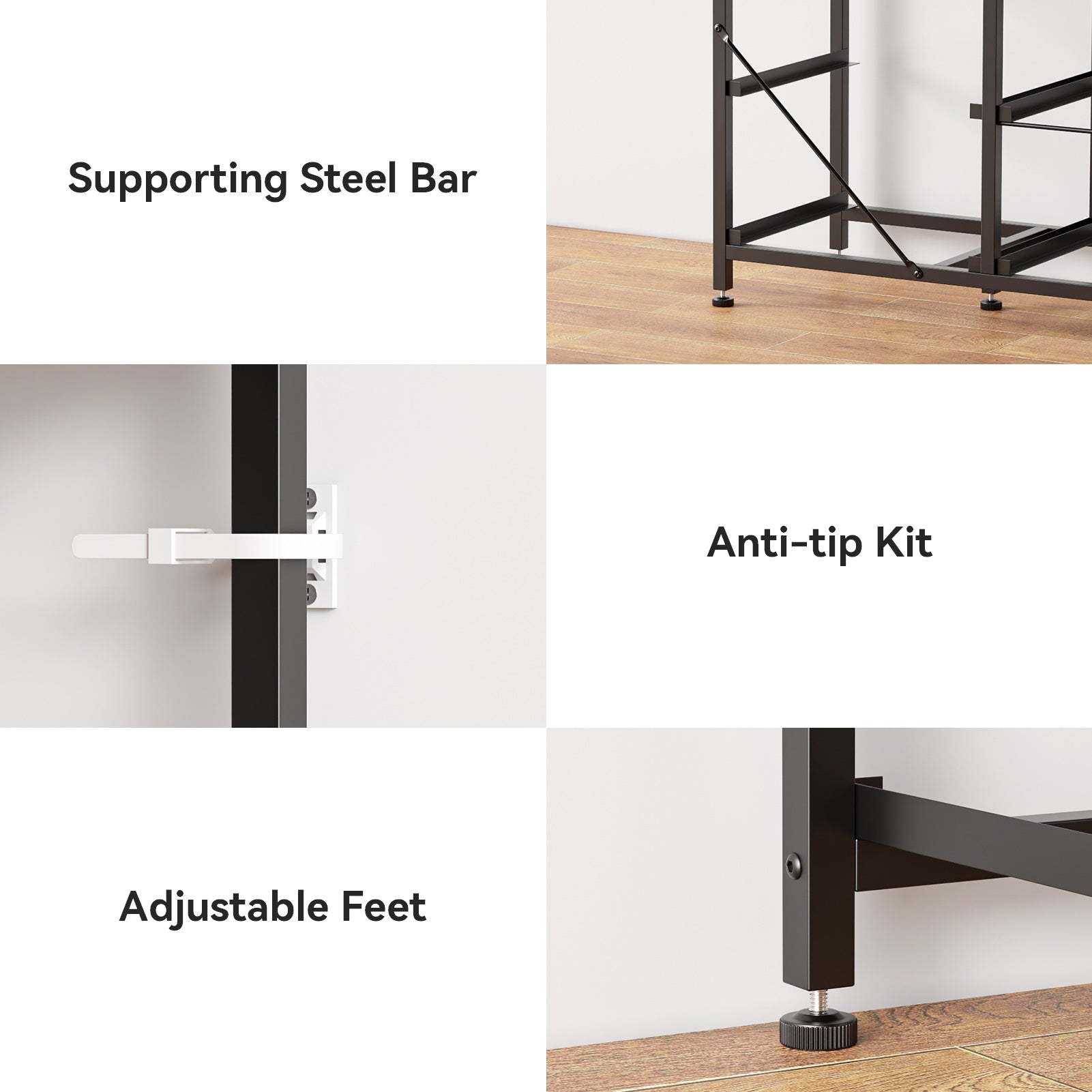 9 Drawer Dresser 55” Long TV Stand for Bedroom Entertainment Center with Power Outlet LED Light for 55"-65" TV Dresser with Fabric Storage Black