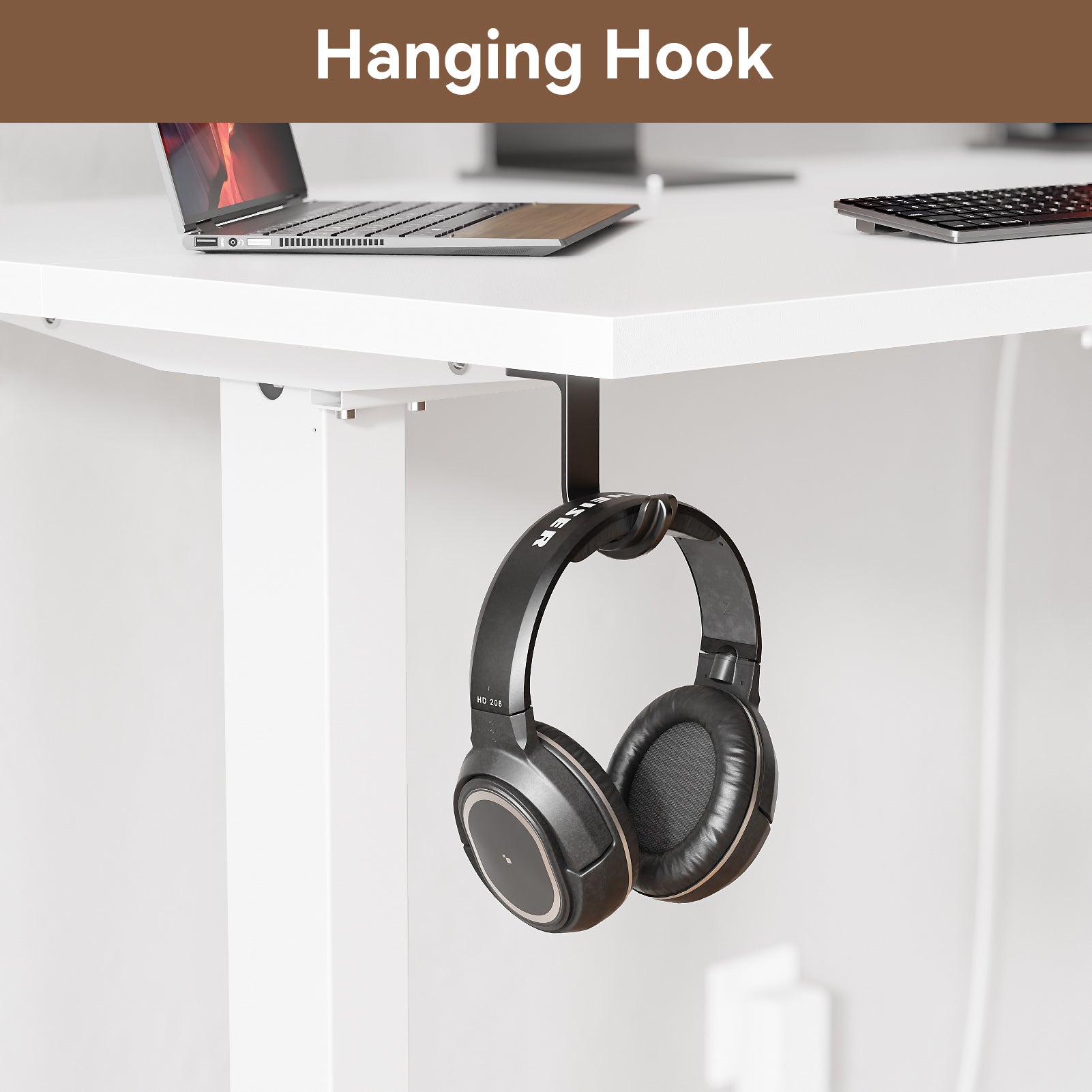 40 inch Electric Standing Desk Height Adjustable Sit to Stand Motorized Small Computer Desk for Home Office Gaming with Memory Presets Storage Bag White