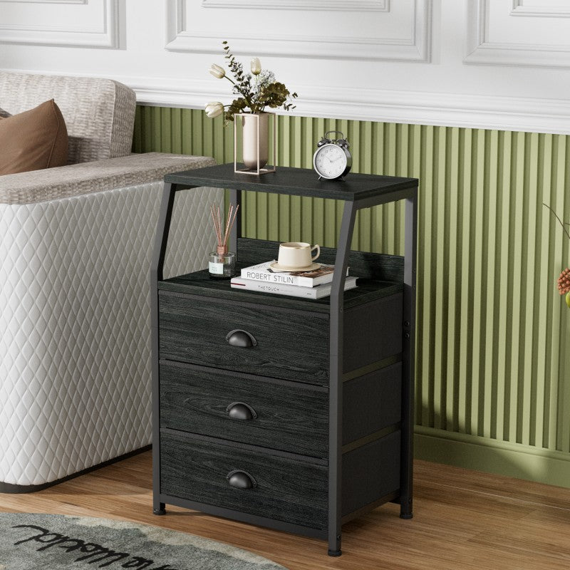 Furnulem Nightstand Dresser with Multi Fabric Drawers