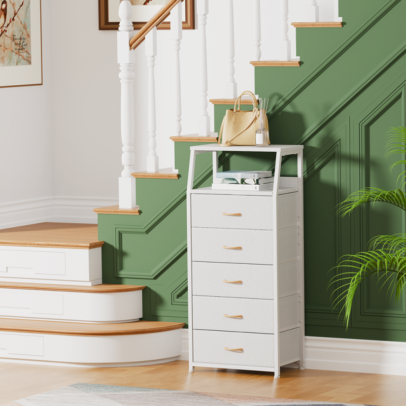 Furnulem Nightstand Dresser with Multi Fabric Drawers