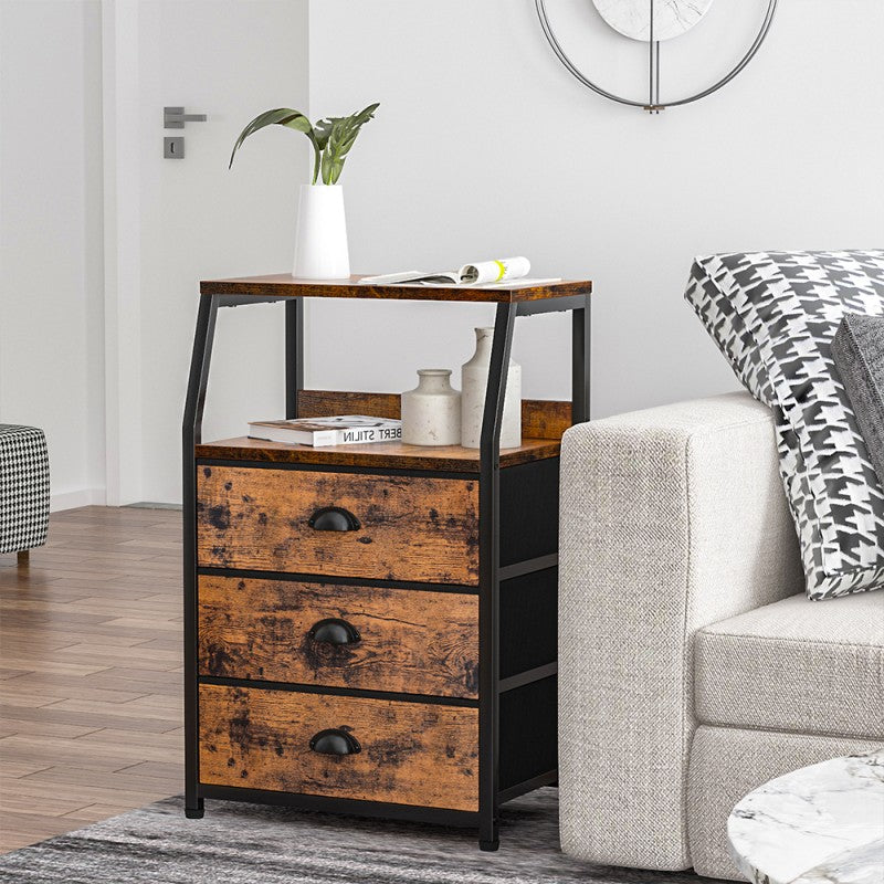 Furnulem Nightstand Dresser with Multi Fabric Drawers