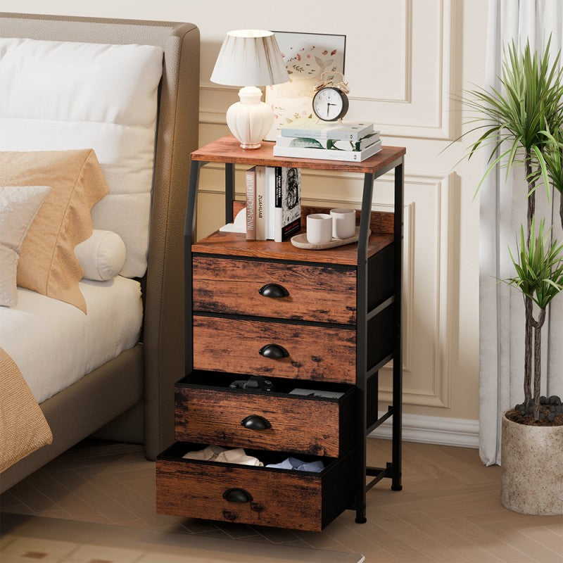 Furnulem Nightstand Dresser with Multi Fabric Drawers