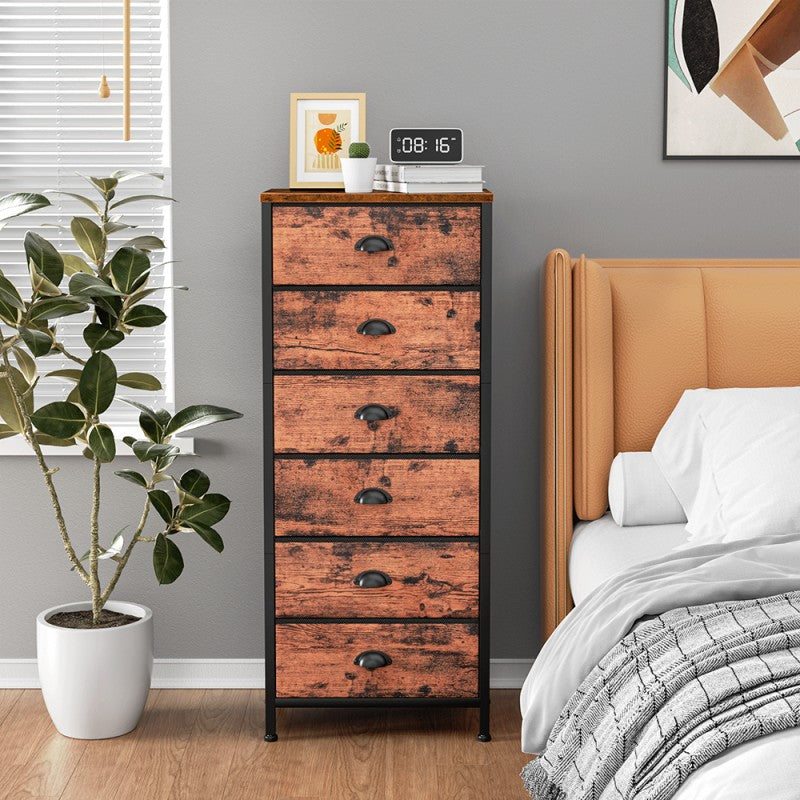 Furnulem Tall Dresser with 6 Fabric Drawers