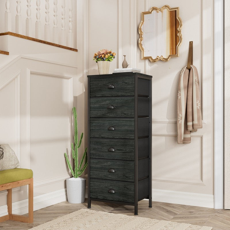 Furnulem Tall Dresser with 6 Fabric Drawers