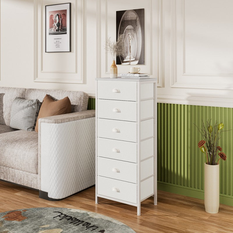 Furnulem Tall Dresser with 6 Fabric Drawers