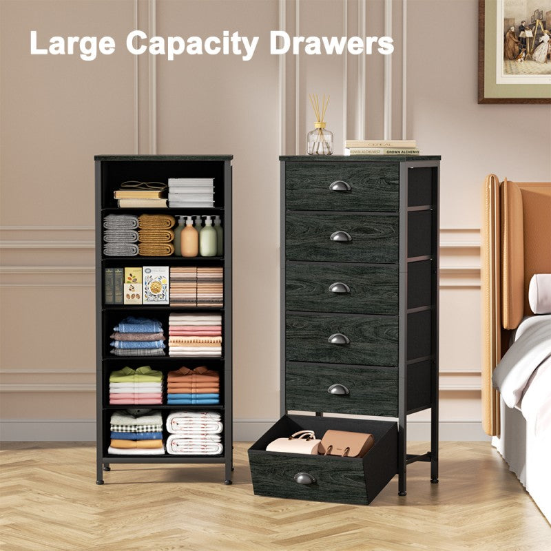 Furnulem Tall Dresser with 6 Fabric Drawers