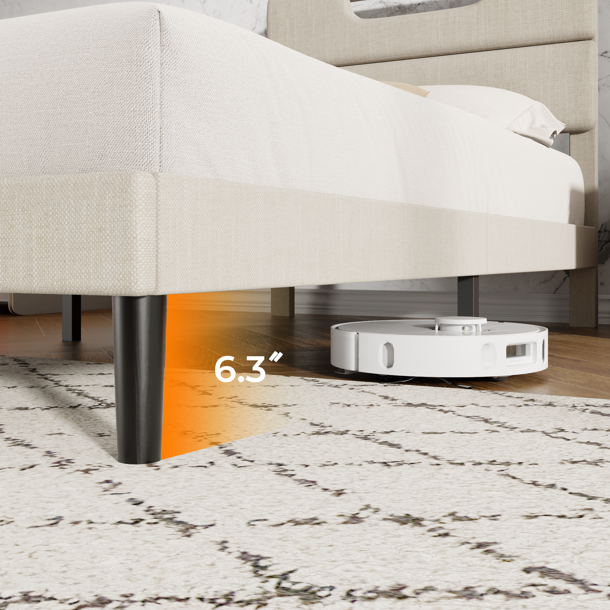 Twin Size Metal Platform Bed Frame Upholstered Headboard LED Lights Charging Station Heavy Duty Support No Box Spring Needed Bedroom USB