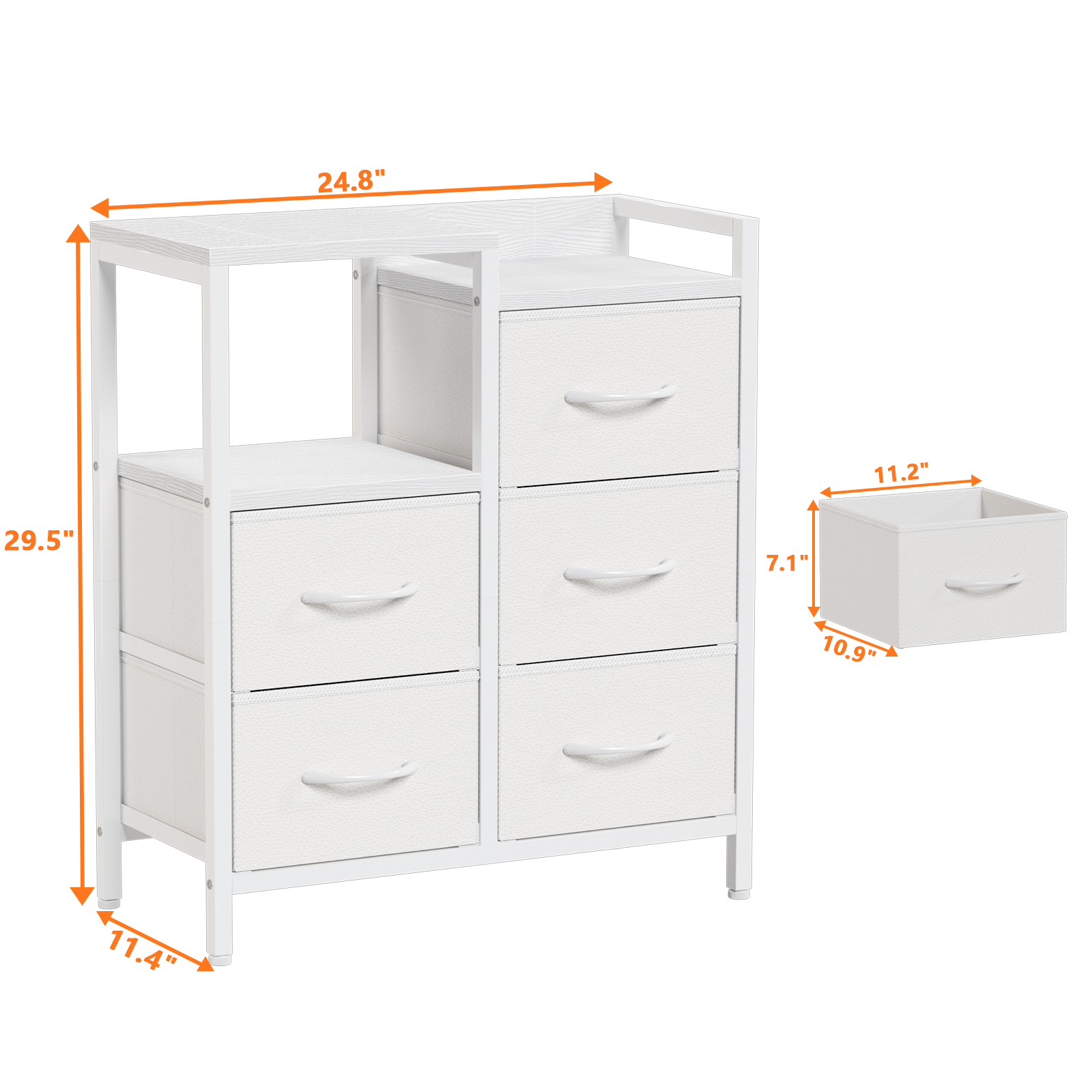 Furnulem 5 Drawer Rustic Dressers for Bedroom